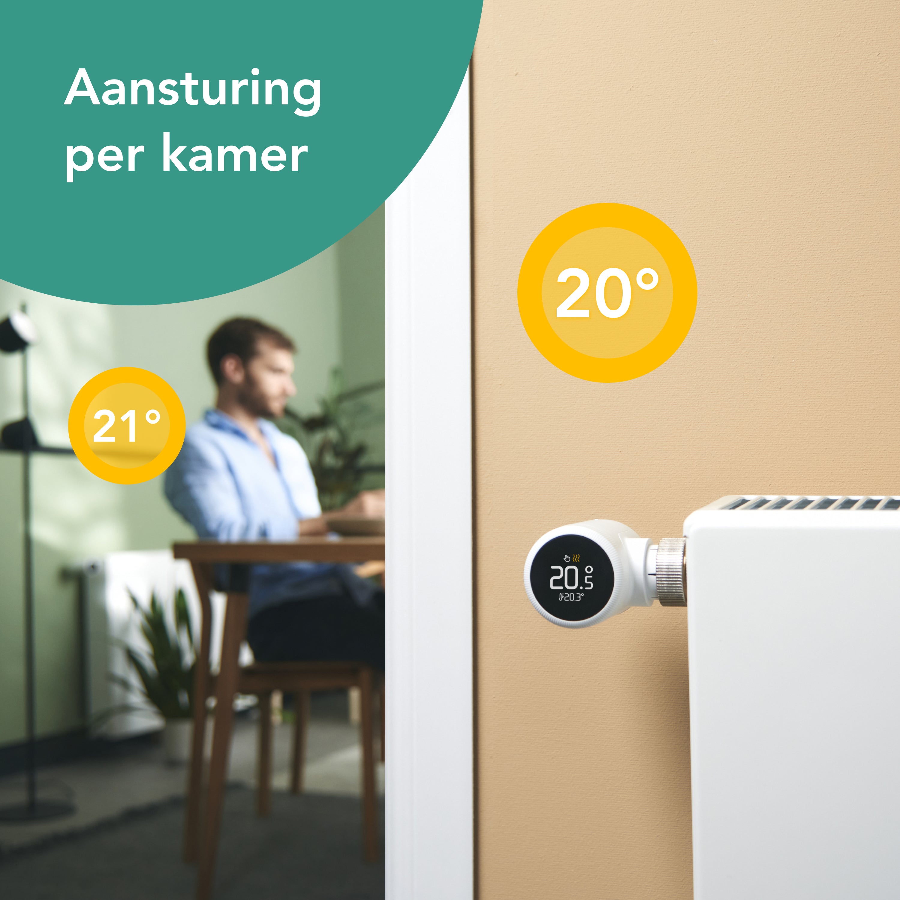 Slimme radiatorknop X Quattro Pack